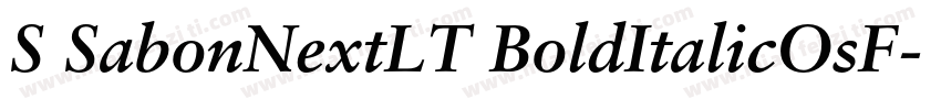 S SabonNextLT BoldItalicOsF字体转换